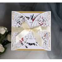 Square Annual Meeting Invitation Thanksgiving Day Greeting Card Customization Rose Pattern